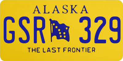 AK license plate GSR329