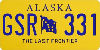 AK license plate GSR331