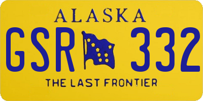 AK license plate GSR332