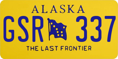 AK license plate GSR337