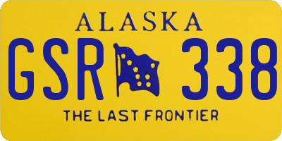 AK license plate GSR338
