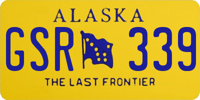 AK license plate GSR339