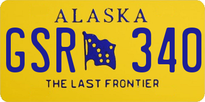 AK license plate GSR340