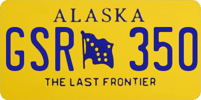 AK license plate GSR350