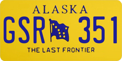 AK license plate GSR351