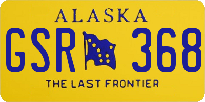 AK license plate GSR368