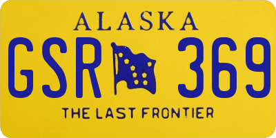 AK license plate GSR369