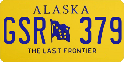 AK license plate GSR379