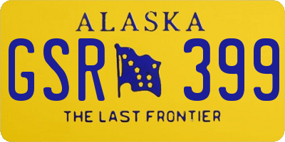 AK license plate GSR399
