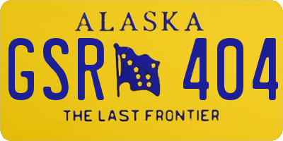 AK license plate GSR404