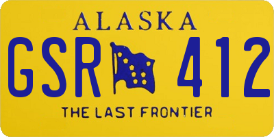 AK license plate GSR412