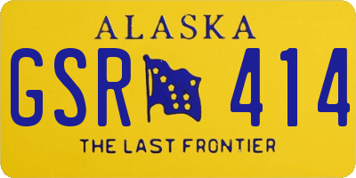 AK license plate GSR414