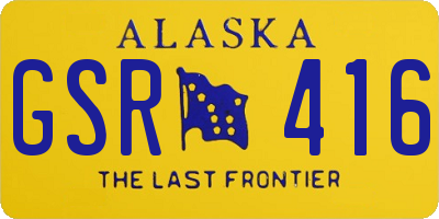 AK license plate GSR416
