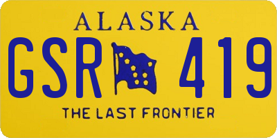 AK license plate GSR419