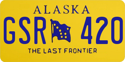 AK license plate GSR420