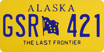 AK license plate GSR421