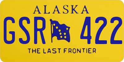 AK license plate GSR422