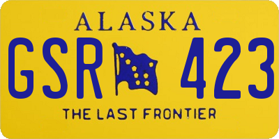 AK license plate GSR423