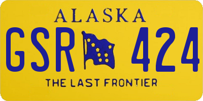 AK license plate GSR424