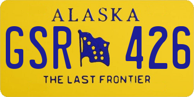 AK license plate GSR426