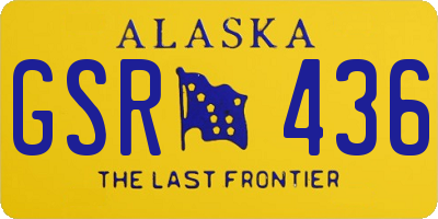 AK license plate GSR436