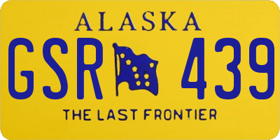 AK license plate GSR439