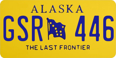 AK license plate GSR446