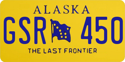 AK license plate GSR450