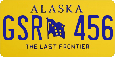 AK license plate GSR456