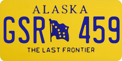 AK license plate GSR459