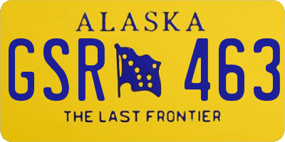 AK license plate GSR463