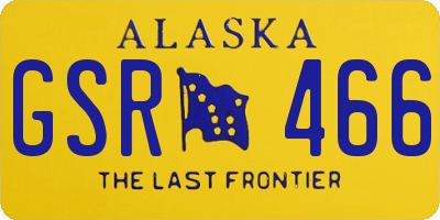 AK license plate GSR466