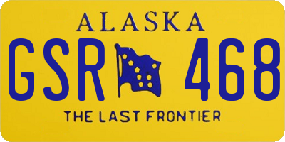 AK license plate GSR468