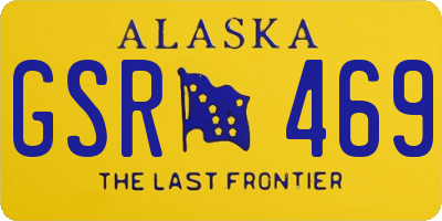 AK license plate GSR469