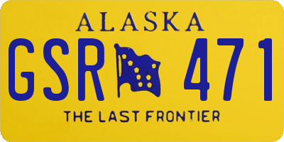 AK license plate GSR471