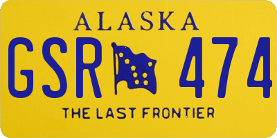 AK license plate GSR474