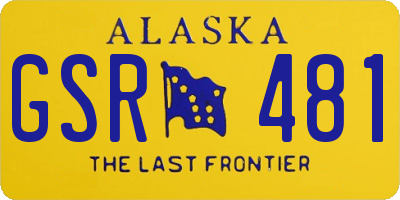 AK license plate GSR481