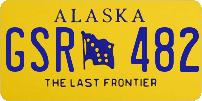 AK license plate GSR482