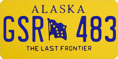 AK license plate GSR483