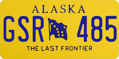 AK license plate GSR485