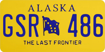 AK license plate GSR486