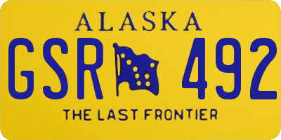 AK license plate GSR492