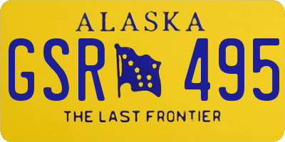 AK license plate GSR495