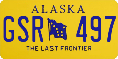 AK license plate GSR497