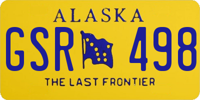 AK license plate GSR498