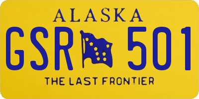 AK license plate GSR501