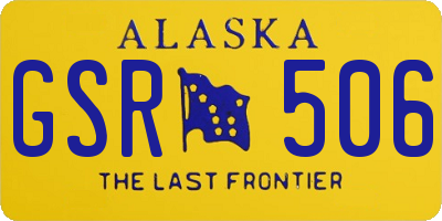 AK license plate GSR506