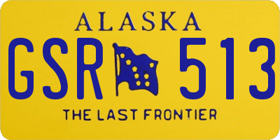 AK license plate GSR513