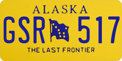 AK license plate GSR517