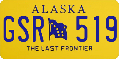 AK license plate GSR519